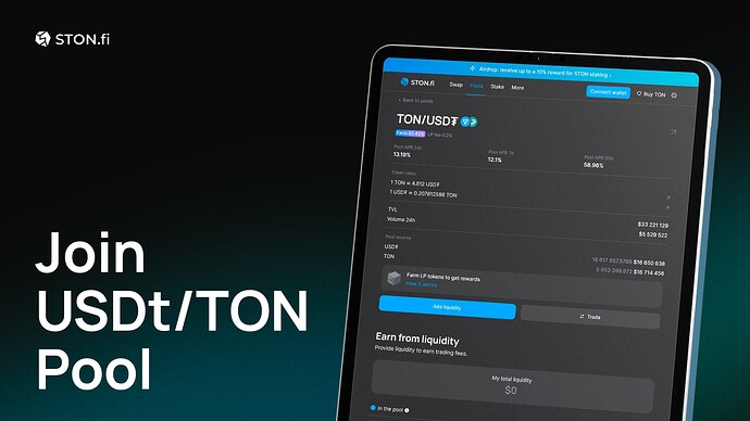 Join USDt/TON Pool